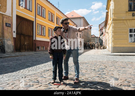 Jojo Rabbit is a 2019 American black comedy film written and directed by Taika Waititi.   This photograph is supplied for editorial use only and is the copyright of the film company and/or the designated photographer assigned by the film or production company. Stock Photo