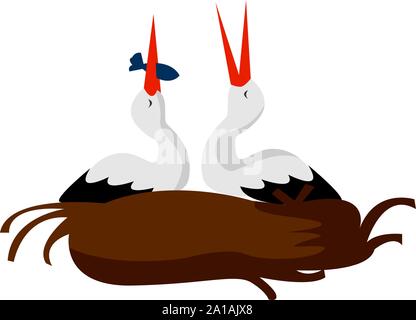 Crane, illustration, bird in flight Design element Vector Stock Vector ...