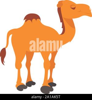 Smiling camel, illustration, vector on white background. Stock Vector