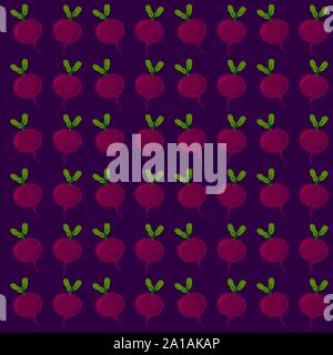 Beet wallpaper, illustration, vector on white background. Stock Vector