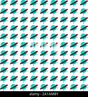 UFO wallpaper, illustration, vector on white background. Stock Vector
