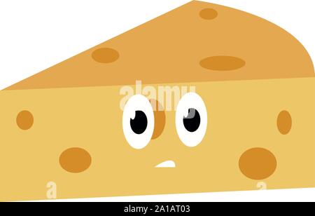 Chesse, illustration, vector on white background. Stock Vector