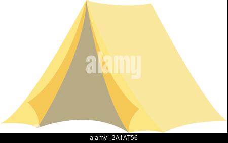 Yellow tent, illustration, vector on white background Stock Vector ...