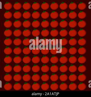 Tomato wallpaper, illustration, vector on white background. Stock Vector