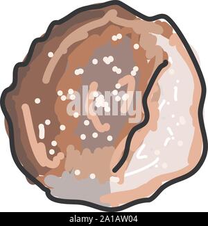 Crumb cake, illustration, vector on white background. Stock Vector