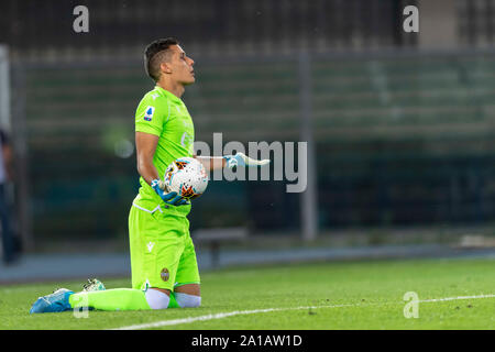 Marco Silvestri (Hellas Verona) ; September 24; 2019 - Football : Italian championship 2019 2020 ; 4Day ; match between Hellas Verona 0-0 Udinese at Marcantonio Bentegodi Stadium ; Verona, Italy; ;( photo by aicfoto)(ITALY) [0855] Stock Photo