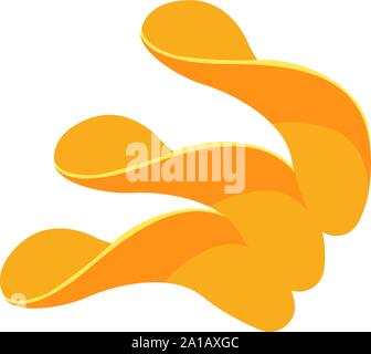 Chips, illustration, vector on white background. Stock Vector