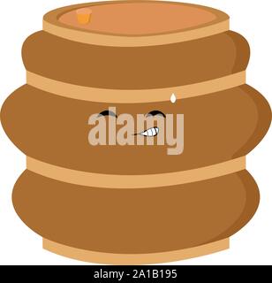 Bee hive, illustration, vector on white background. Stock Vector