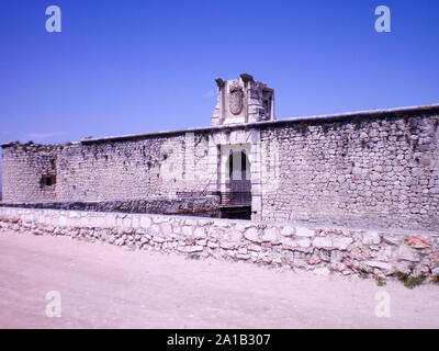 Wonderful Medieval Castle Of The Counts Of Chichon Built In The 15th Century In Chinchon. April 24, 2010. Madrid, Spain, Europe. Travel Tourism Street Stock Photo