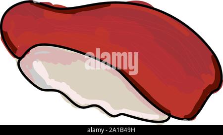 Tuna fish, illustration, vector on white background. Stock Vector