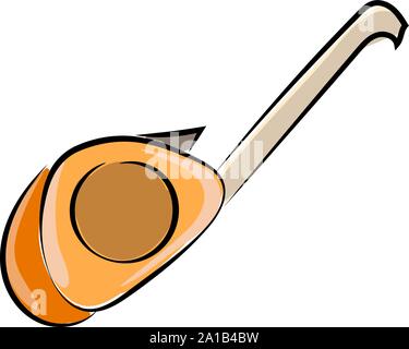 Orange meter, illustration, vector on white background. Stock Vector