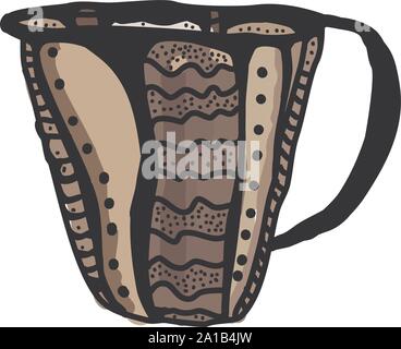 Measuring cup, illustration, vector on white background. Stock Vector