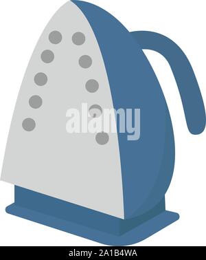 Blue iron, illustration, vector on white background. Stock Vector