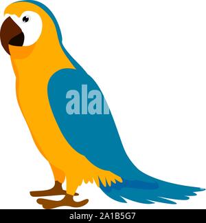 Parrot, illustration, vector on white background. Stock Vector