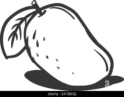Mango cute fruit vector illustration drawing icon Stock Vector Image & Art  - Alamy