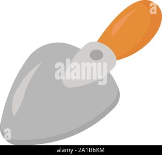 Small trowel, illustration, vector on white background. Stock Vector