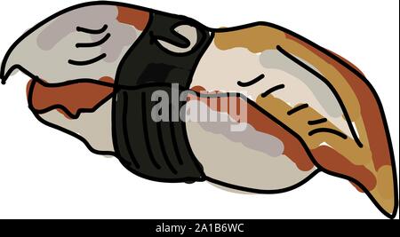 Eel, illustration, vector on white background. Stock Vector