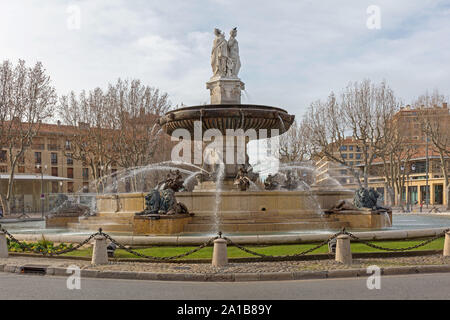 Fontaine de la Rotonde in Aix en provence France Stock Photo