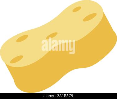Yellow sponge, illustration, vector on white background. Stock Vector
