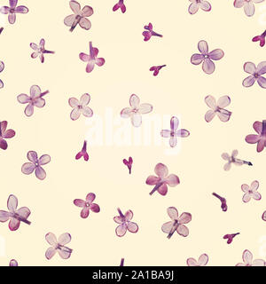 Pressed and dried flowers pattern Stock Photo