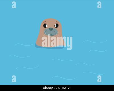 Seal with sad face illustration Stock Vector Image & Art - Alamy