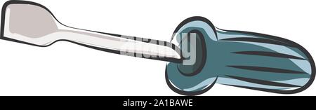 Screwdriver, illustration, vector on white background. Stock Vector