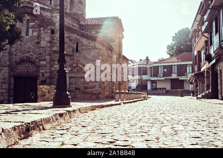 Old street NESSEBAR, BULGARIA Stock Photo
