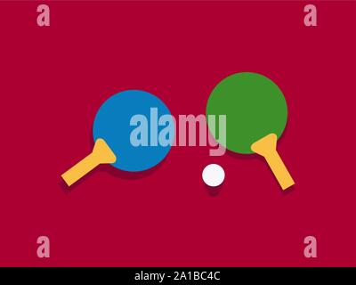 Tennis rockets, illustration, vector on white background. Stock Vector