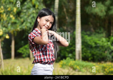 Petite Asian Girl And Happiness Stock Photo - Alamy
