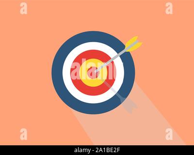 Target, illustration, vector on white background. Stock Vector