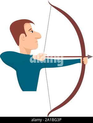Bowman, illustration, vector on white background. Stock Vector