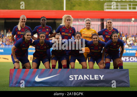 Barcelona, Spain. 25th Sep, 2019. SANT JOAN DESPI, SPAIN - SEPTEMBER 25: Starting XI of FC Barcelona during the UEFA Women's Champions League Round 32 match between FC Barcelona and Juventus FC at Johan Cruyff Stadium, on September 25, 2019 in Barcelona, Spain. (Photo by Daniela Porcelli/SPP) Credit: Sport Press Photo/Alamy Live News Stock Photo