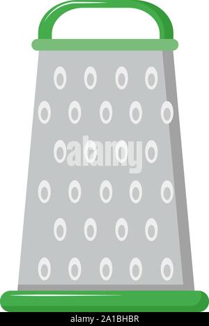 Grater green, illustration, vector on white background. Stock Vector