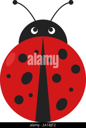 Lady bug, illustration, vector on white background. Stock Vector