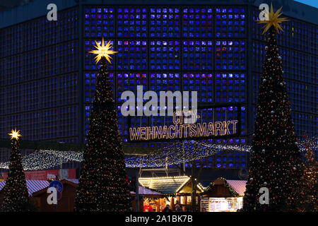 Berlin Germany Entrance To Breitscheidplatz Christmas Market