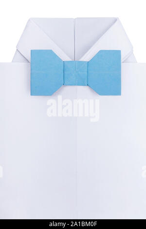 Origami shirt with bow tie Stock Photo