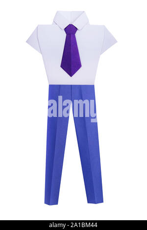 Origami mens clothing Stock Photo
