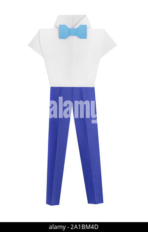 Origami mens clothing Stock Photo