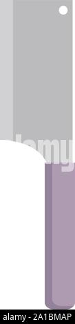 Cleaver knife, illustration, vector on white background. Stock Vector