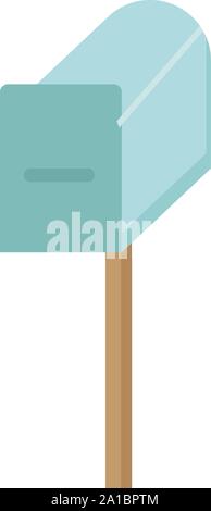 Post box, illustration, vector on white background. Stock Vector