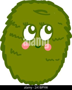 Happy kiwi, illustration, vector on white background. Stock Vector