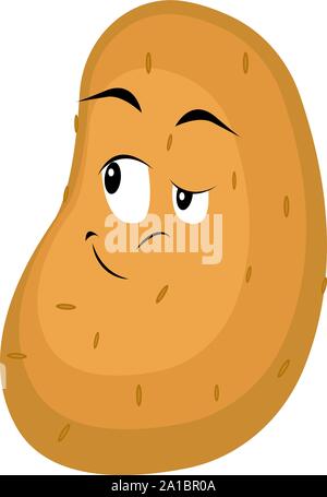 Cool potato, illustration, vector on white background. Stock Vector