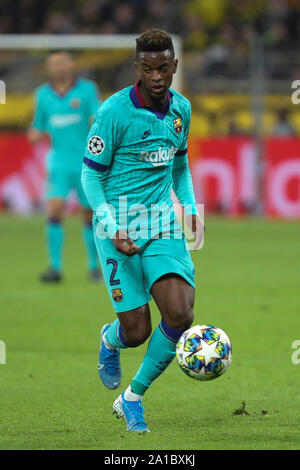 Nelson Semedo in FC Barcelone during the UEFA Champions League, Group F football match between Borussia Dortmund and FC Barcelona on September 17, 2019 at BVB Stadion in Dortmund, Germany - Photo Laurent Lairys / MAXPPP Stock Photo
