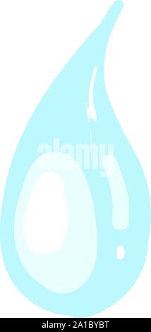 Water drop, illustration, vector on white background. Stock Vector