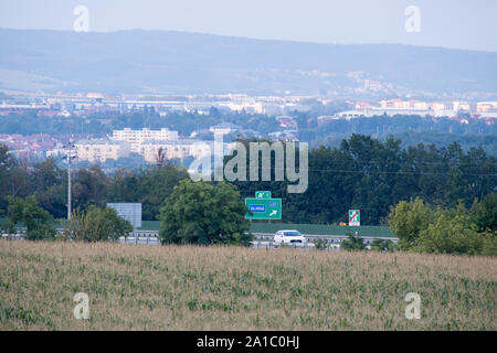 City of Brno and corn field in Rajhrad, Czech Republic. August 16th 2019 © Wojciech Strozyk / Alamy Stock Photo Stock Photo