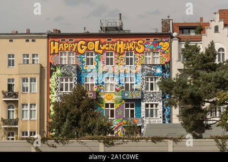 Berlin, bunte Hausfassade Stock Photo