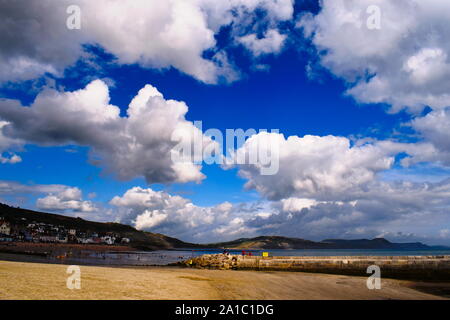 Endless Deep Blue Sky in Summer Stock Photo