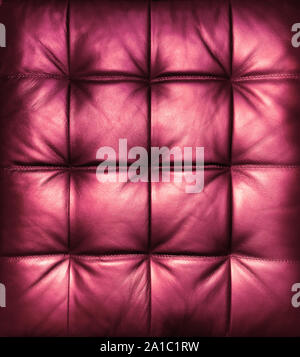 vintage quilted red leather background Stock Photo