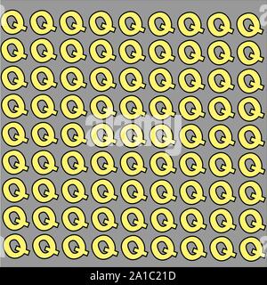 Letter Q wallpaper, illustration, vector on white background. Stock Vector