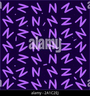 Letter N wallpaper, illustration, vector on white background. Stock Vector